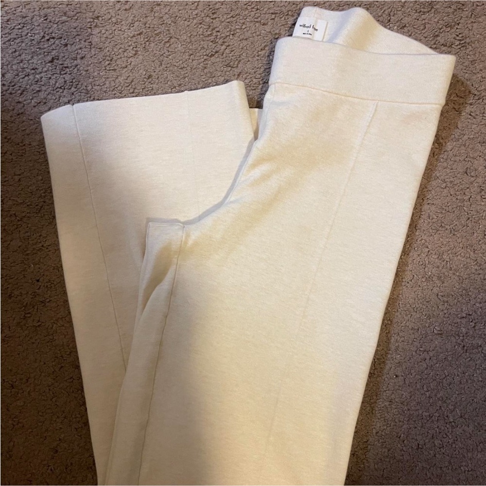 Aritzia Cream Boot Cut Pants